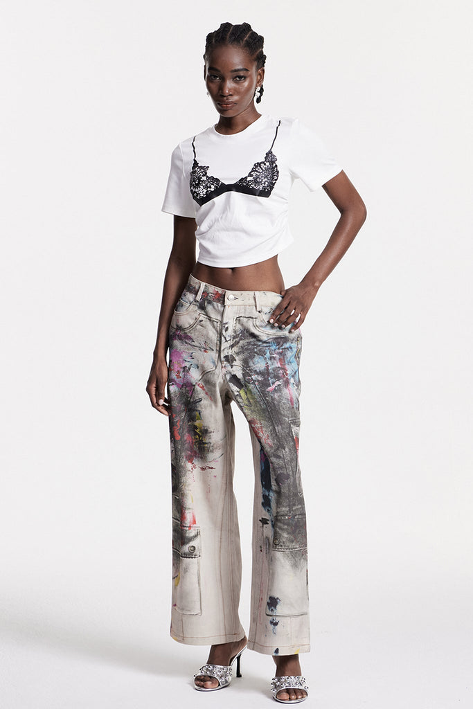 Shop  beautiful dress - Perfect for special occasions | Chisomo Print Graffiti Jeans
