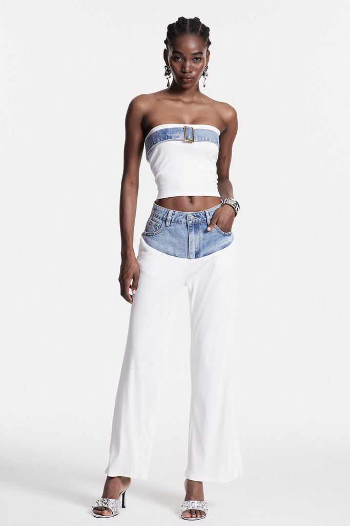 Chiyembekezo Strapless Knit Pants Set - Stylish beautiful dress for special occasions | Buy Online