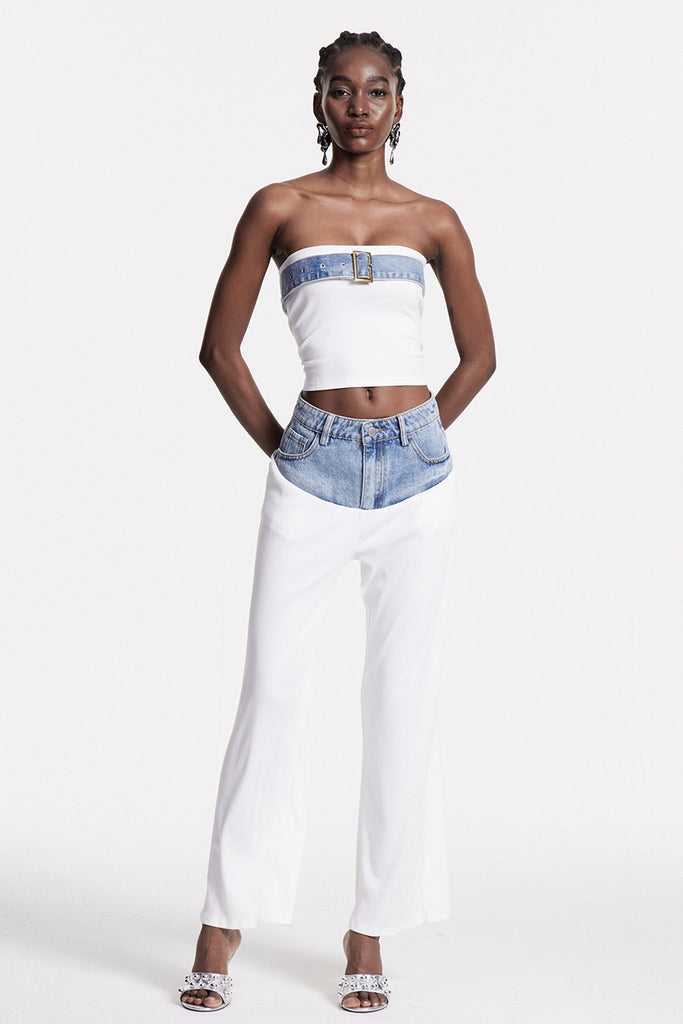 Shop  beautiful dress - Perfect for special occasions | Chiyembekezo Strapless Knit Pants Set