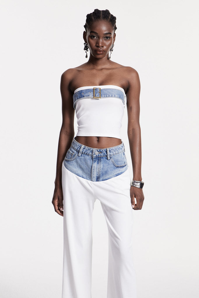 Stylish beautiful dress | Chiyembekezo Strapless Knit Pants Set - Ideal for special occasions