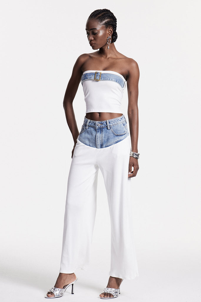 Stylish beautiful dress | Chiyembekezo Strapless Knit Pants Set - Ideal for special occasions