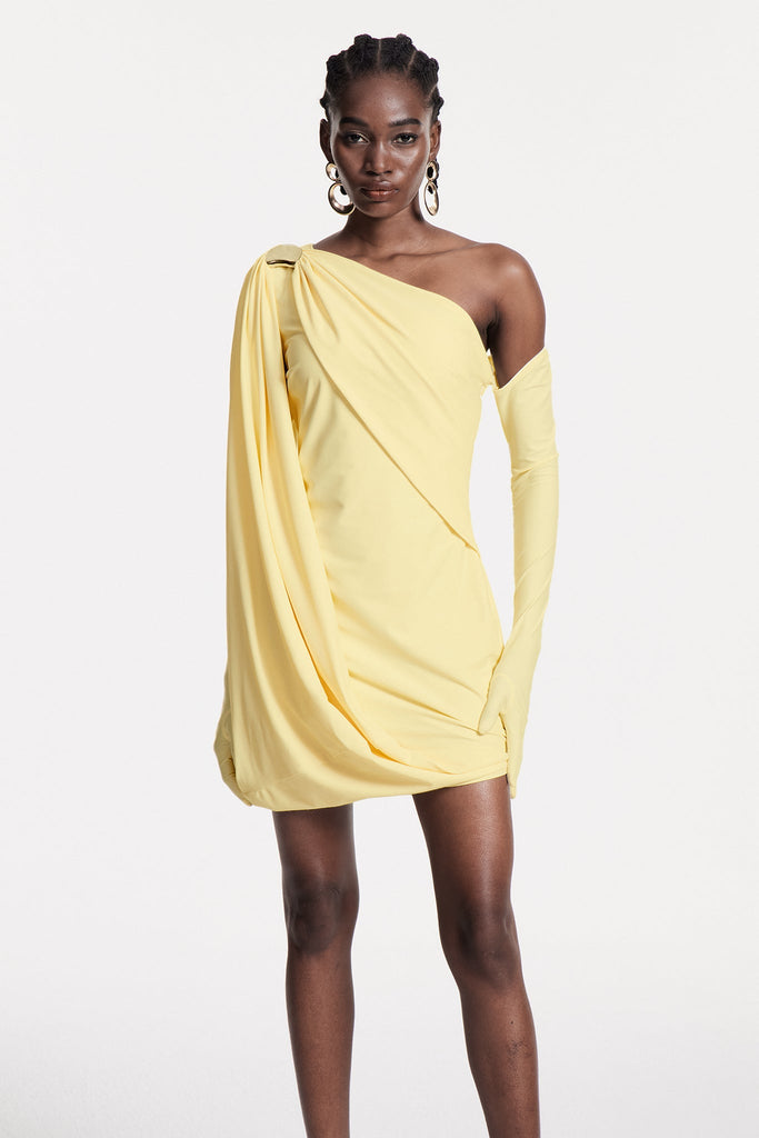 Stylish beautiful dress | Chlodechilda Shawl Asymmetric Mini Dress - Ideal for special occasions