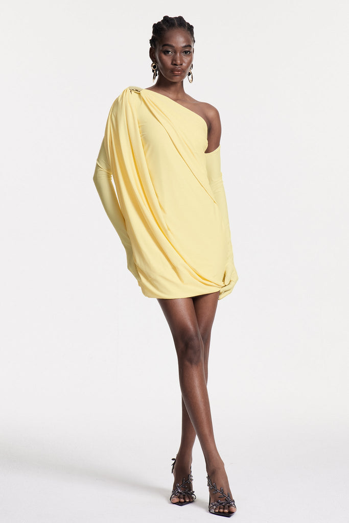 Stylish beautiful dress | Chlodechilda Shawl Asymmetric Mini Dress - Ideal for special occasions