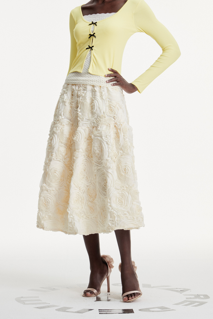 Chlodomer Flower Ruch Maxi Skirt - Stylish beautiful maxi for special occasions | Buy Online