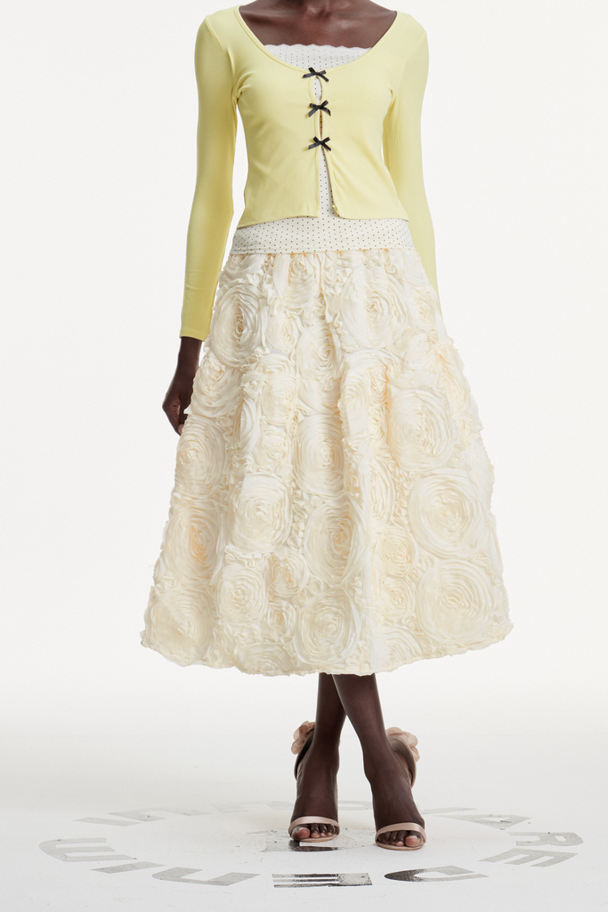 Stylish beautiful maxi | Chlodomer Flower Ruch Maxi Skirt - Ideal for special occasions