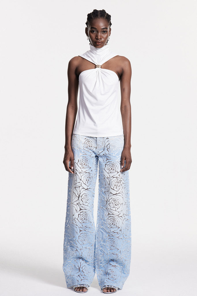 Shop  beautiful dress - Perfect for special occasions | Chlodulf Flower Cutout Jeans