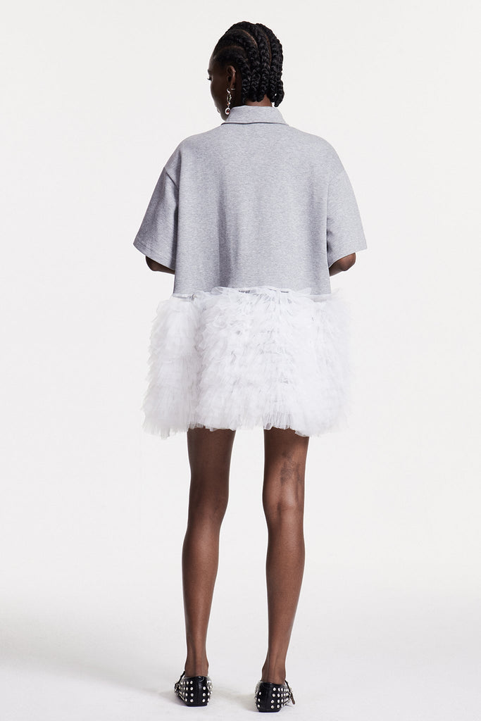 Chloe Deconstruct Mesh Ruch Top - Stylish beautiful dress for special occasions | Buy Online