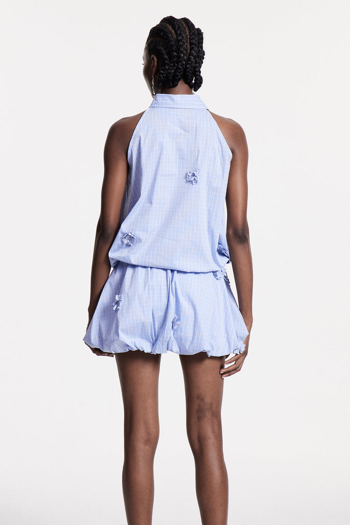 Stylish beautiful dress | Chloris Grid Flower Sleeveless Top - Ideal for special occasions