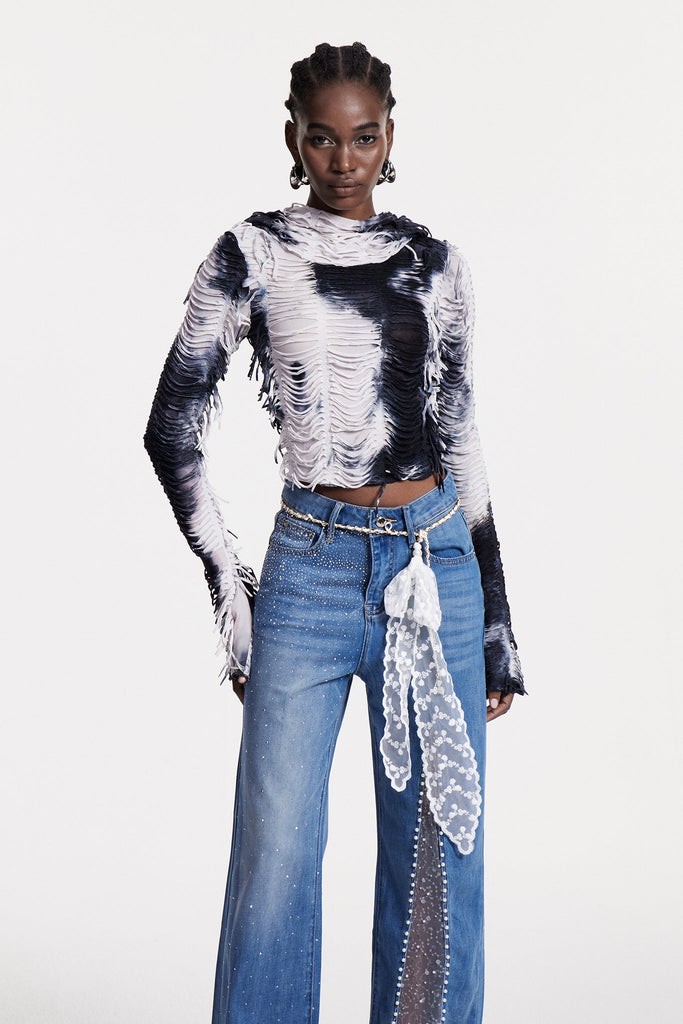 Stylish beautiful dress | Christabelle Cutout Tie Dye Top - Ideal for special occasions