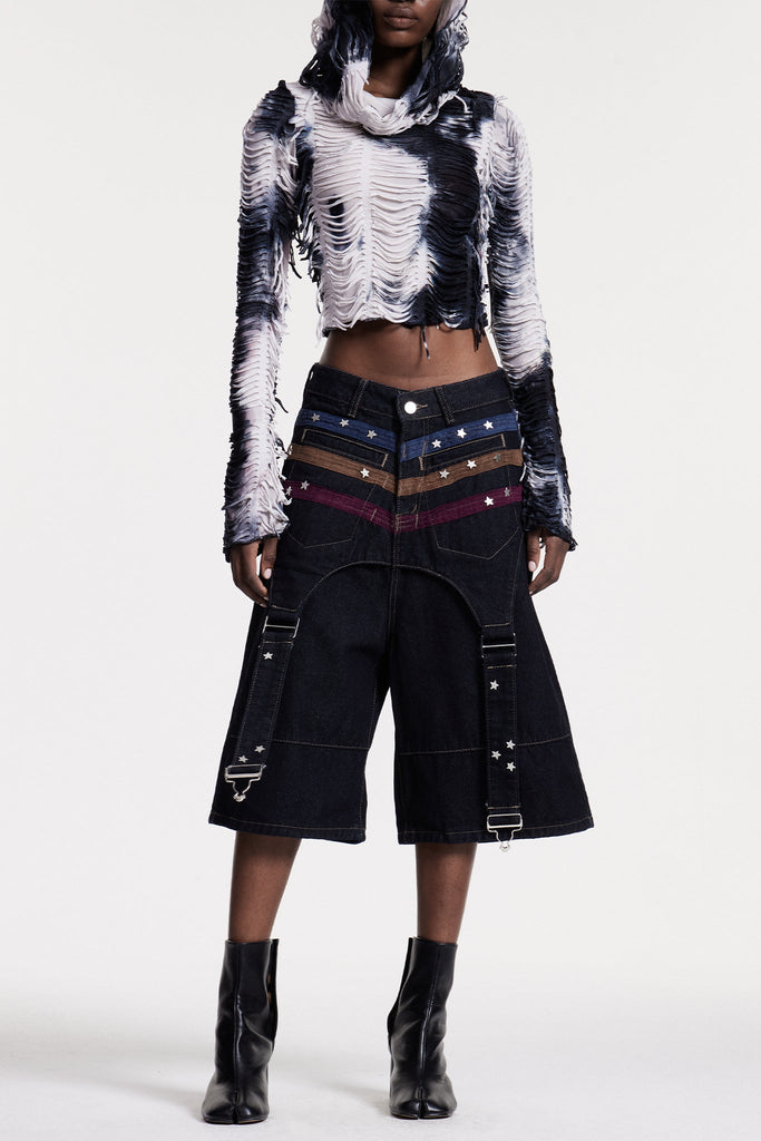 Stylish beautiful midi | Christal Deconstruct Midi Jeans - Ideal for special occasions