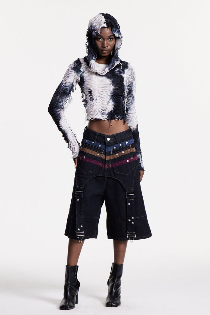 Christal Deconstruct Midi Jeans - Stylish beautiful midi for special occasions | Buy Online