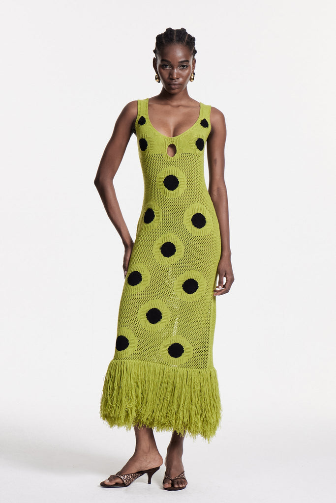 Stylish beautiful dress | Christen Fringe Knit Maxi Dress - Ideal for special occasions