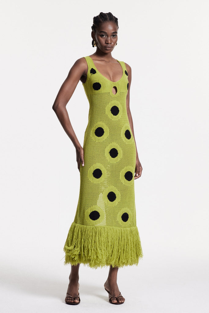 Christen Fringe Knit Maxi Dress - Stylish beautiful dress for special occasions | Buy Online