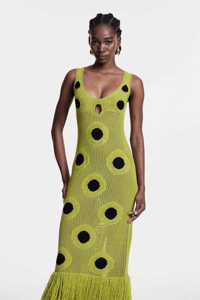 Christen Fringe Knit Maxi Dress - Stylish beautiful dress for special occasions | Buy Online