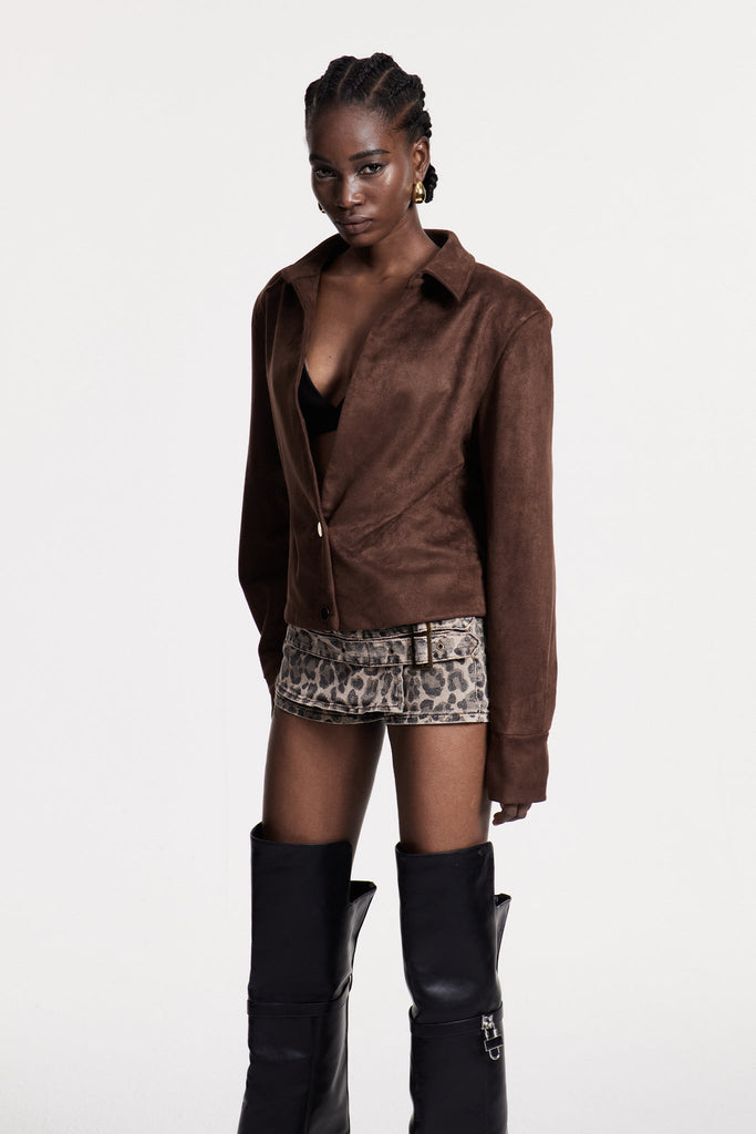 Stylish beautiful dress | Christian Suede Shirt - Ideal for special occasions