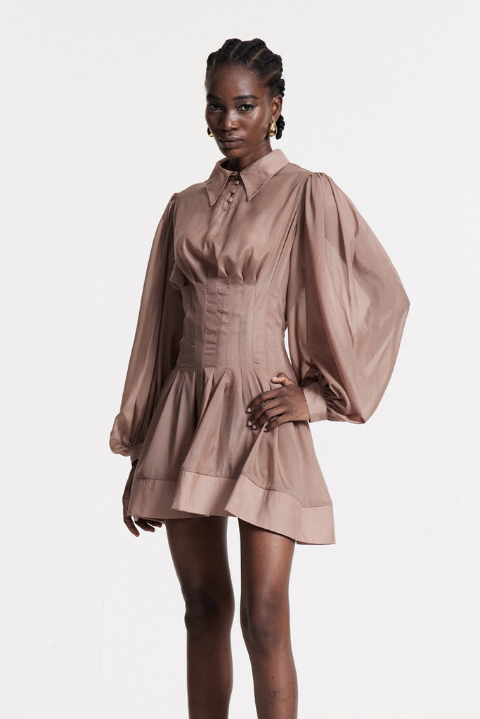 Stylish beautiful dress | Christianne Ruch Ruffle Mini Shirt Dress - Ideal for special occasions
