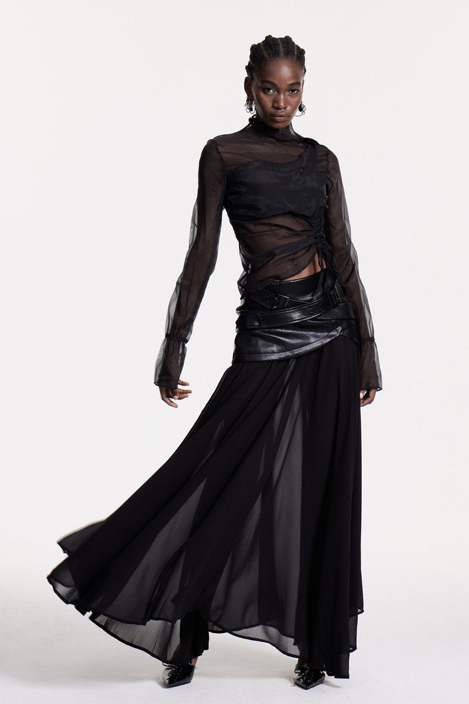 Stylish beautiful dress | Christie Mesh Asymmetric Top - Ideal for special occasions