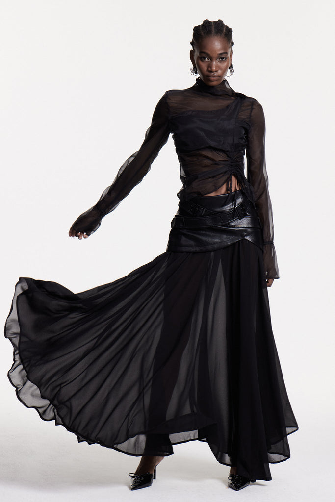 Stylish beautiful dress | Christie Mesh Asymmetric Top - Ideal for special occasions