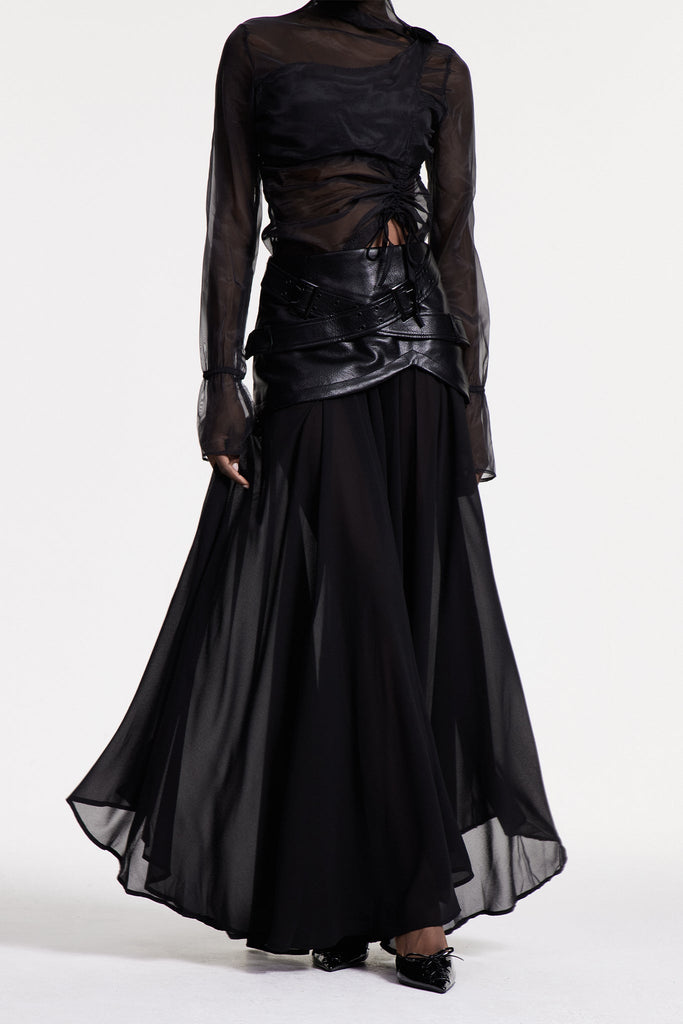 Christina Deconstruct Mesh Maxi Skirt - Stylish beautiful maxi for special occasions | Buy Online