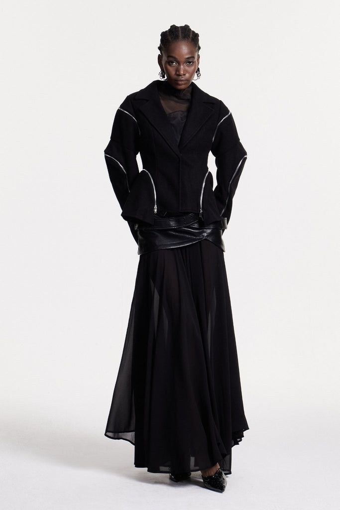 Christine Deconstruct Zipper Blazer - Stylish beautiful dress for special occasions | Buy Online