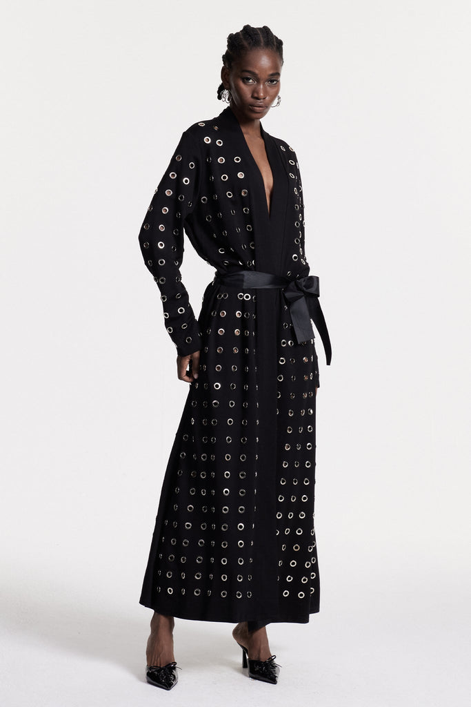 Stylish beautiful dress | Christmas Embellished Cutout Coat - Ideal for special occasions