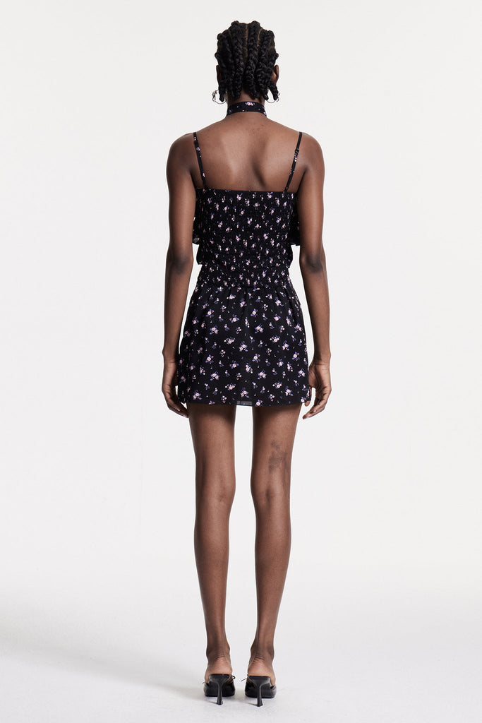 Christobel Spaghetti Ruffle Floral Mini Dress - Stylish beautiful dress for special occasions | Buy Online