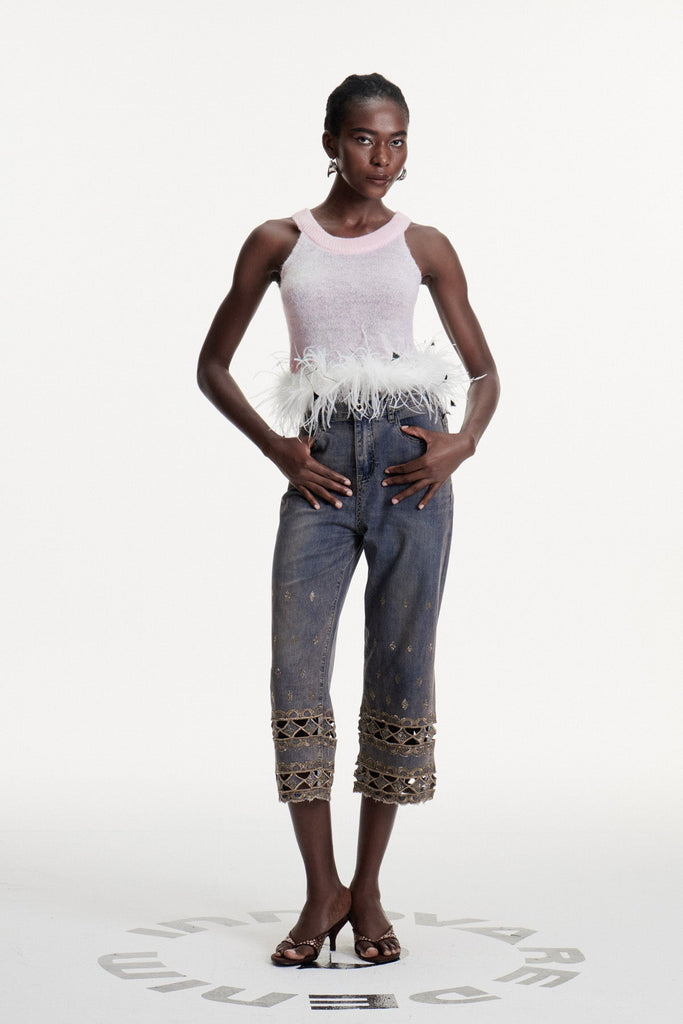 Christoffer Sleeveless Faux Fur Top - Stylish beautiful dress for special occasions | Buy Online