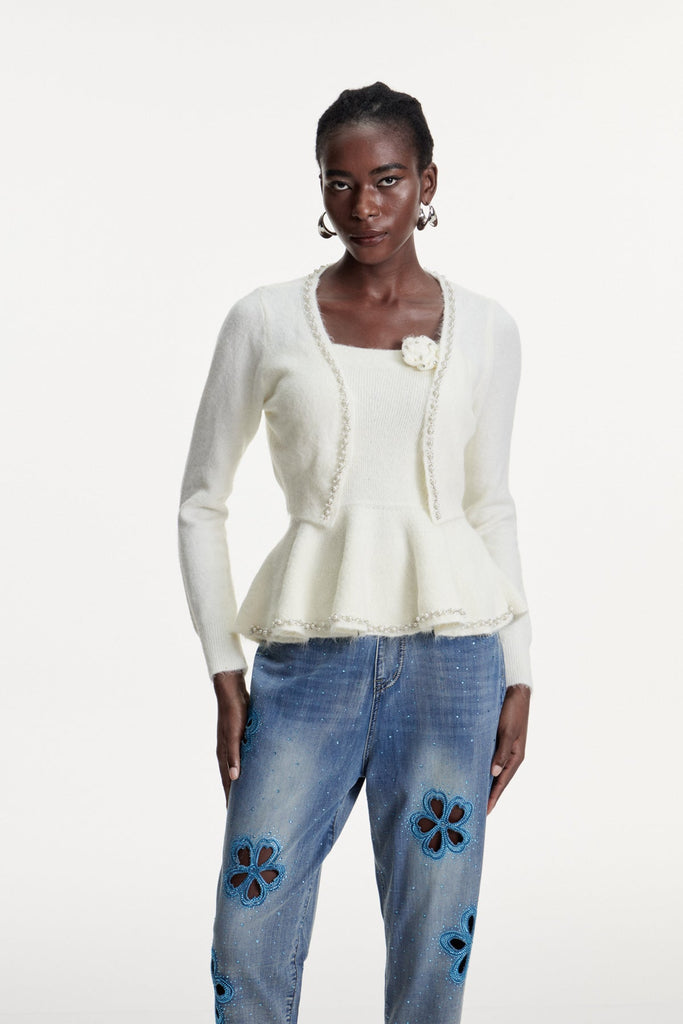 Shop  beautiful dress - Perfect for special occasions | Christoforos Pearl Ruffle Top