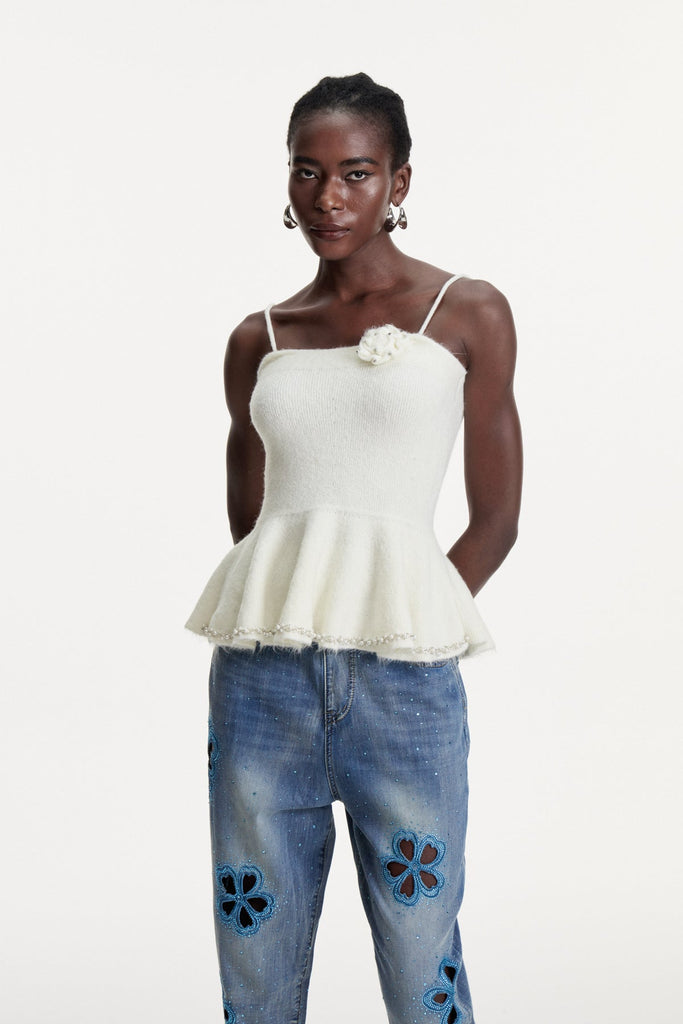 Shop  beautiful dress - Perfect for special occasions | Christoforos Pearl Ruffle Top