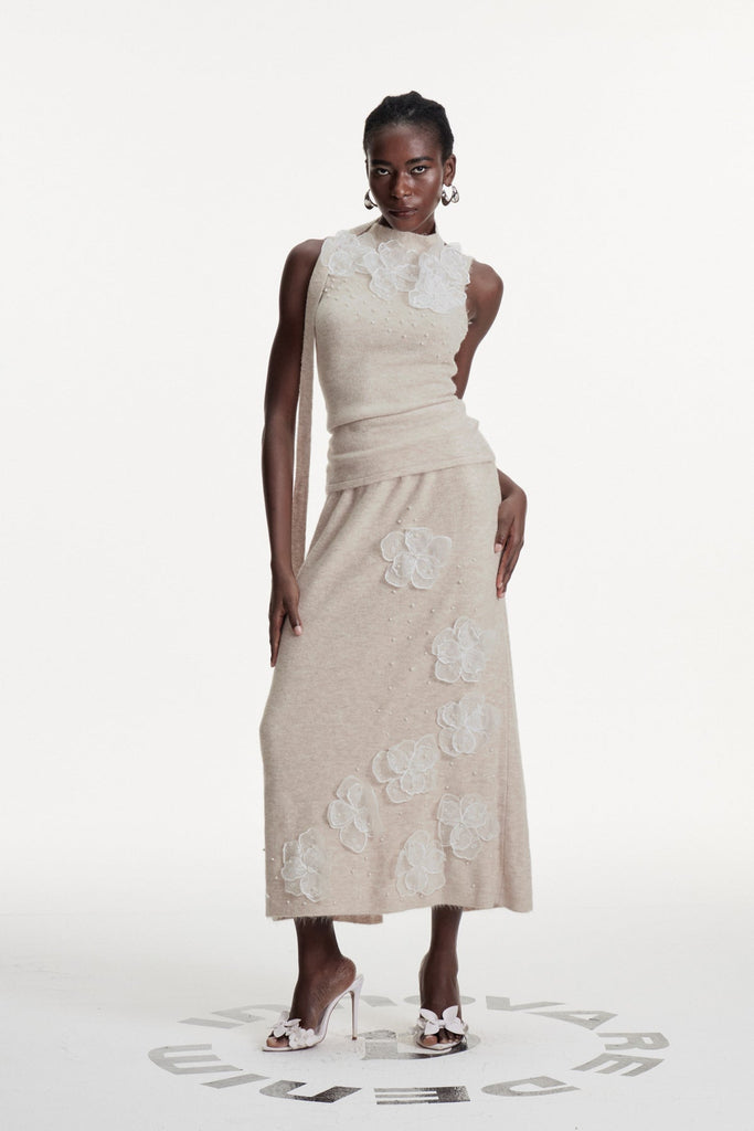 Christoph Flower Pearl Skirt Set - Stylish beautiful dress for special occasions | Buy Online