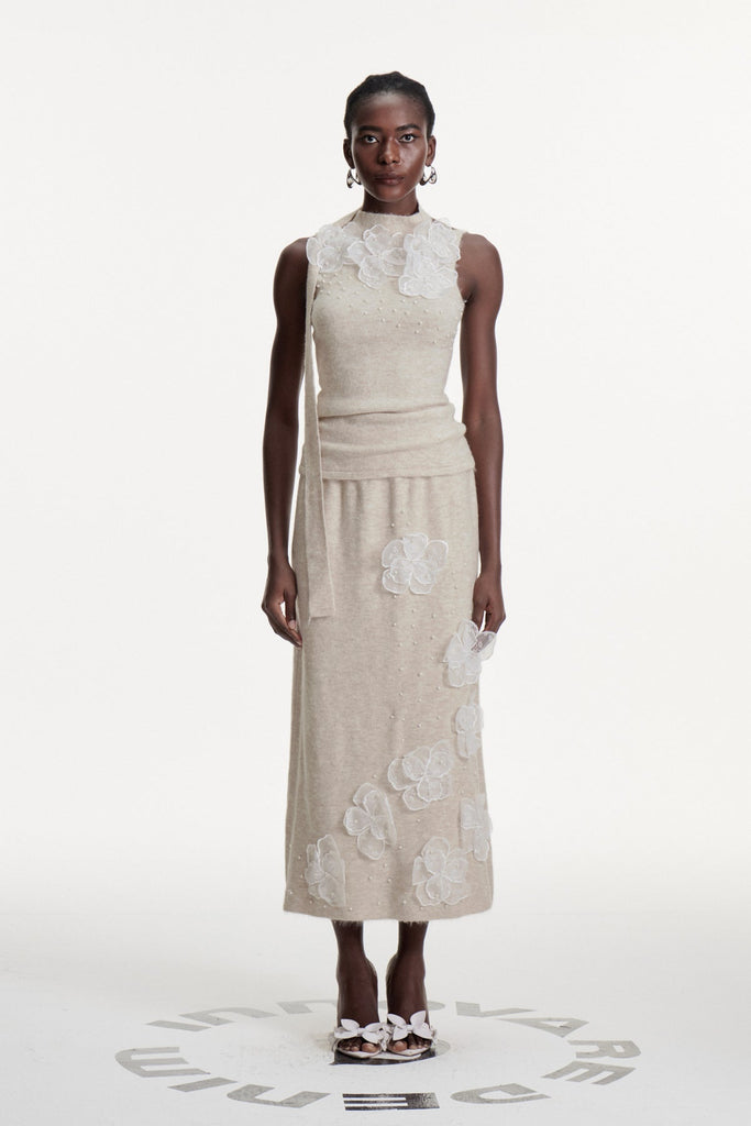 Christoph Flower Pearl Skirt Set - Stylish beautiful dress for special occasions | Buy Online