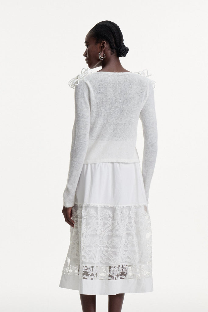 Stylish beautiful dress | Christophe Flower Plunge Knit Top - Ideal for special occasions