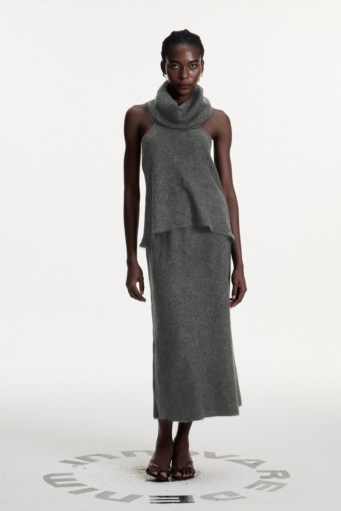 Shop  beautiful dress - Perfect for special occasions | Christopher Cowl Neck Split Knit Skirt Set