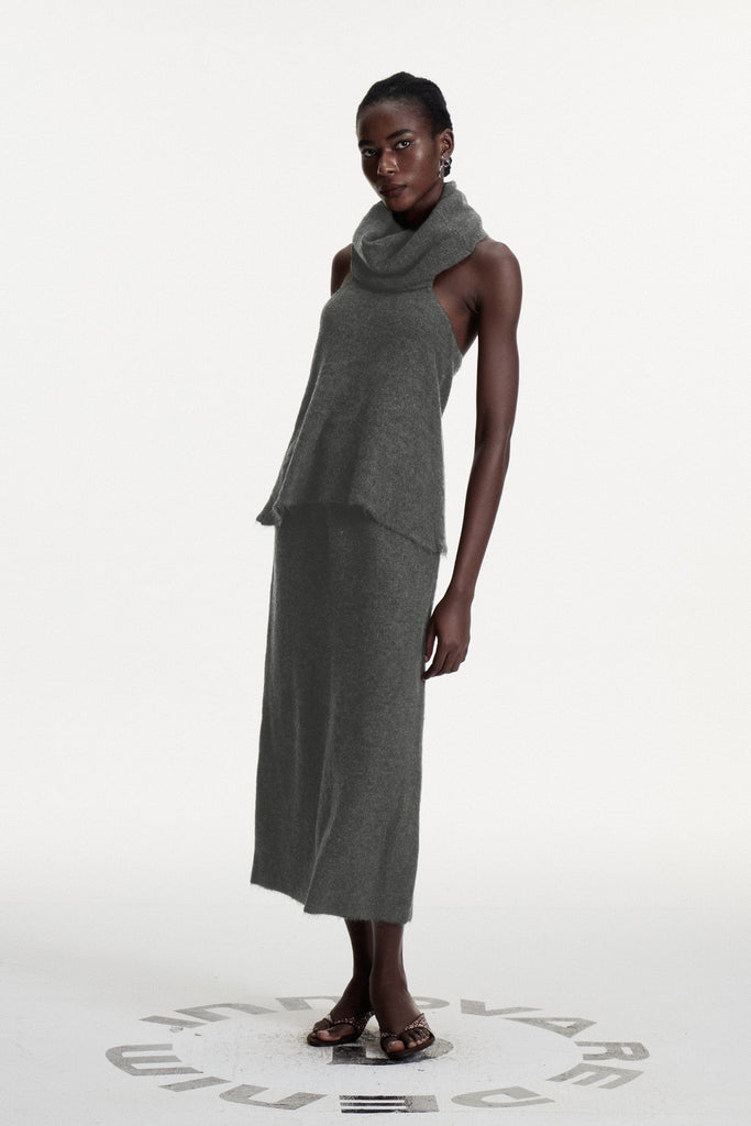 Shop  beautiful dress - Perfect for special occasions | Christopher Cowl Neck Split Knit Skirt Set