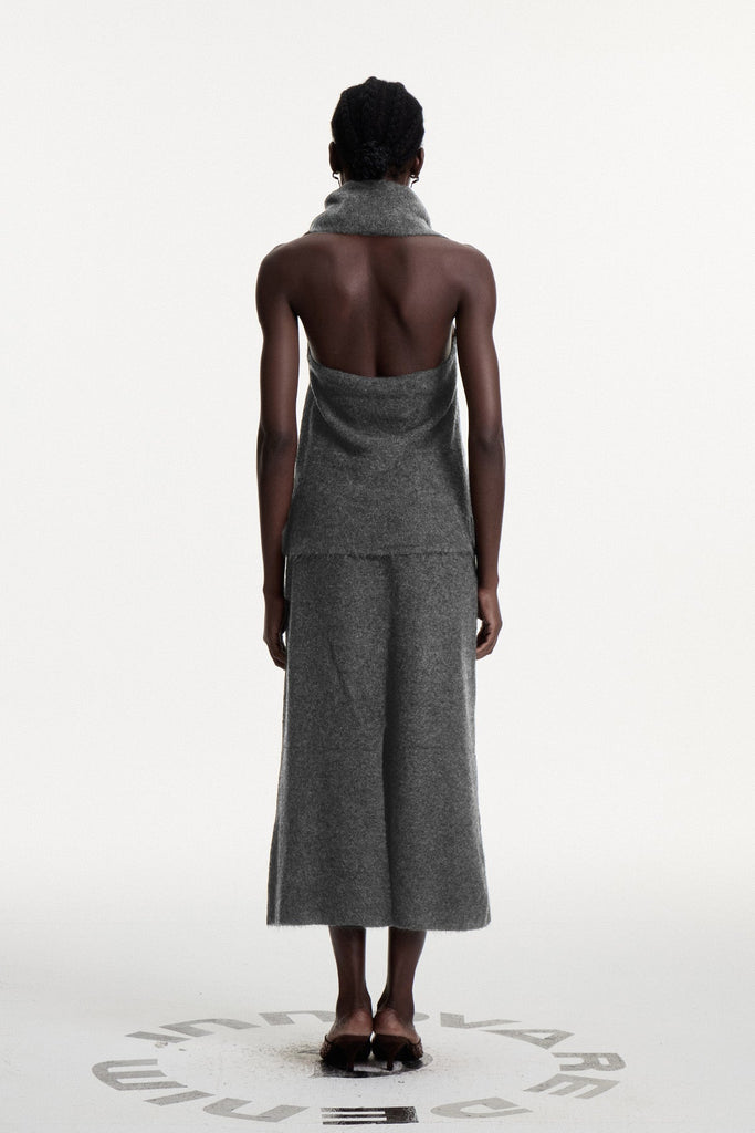 Stylish beautiful dress | Christopher Cowl Neck Split Knit Skirt Set - Ideal for special occasions