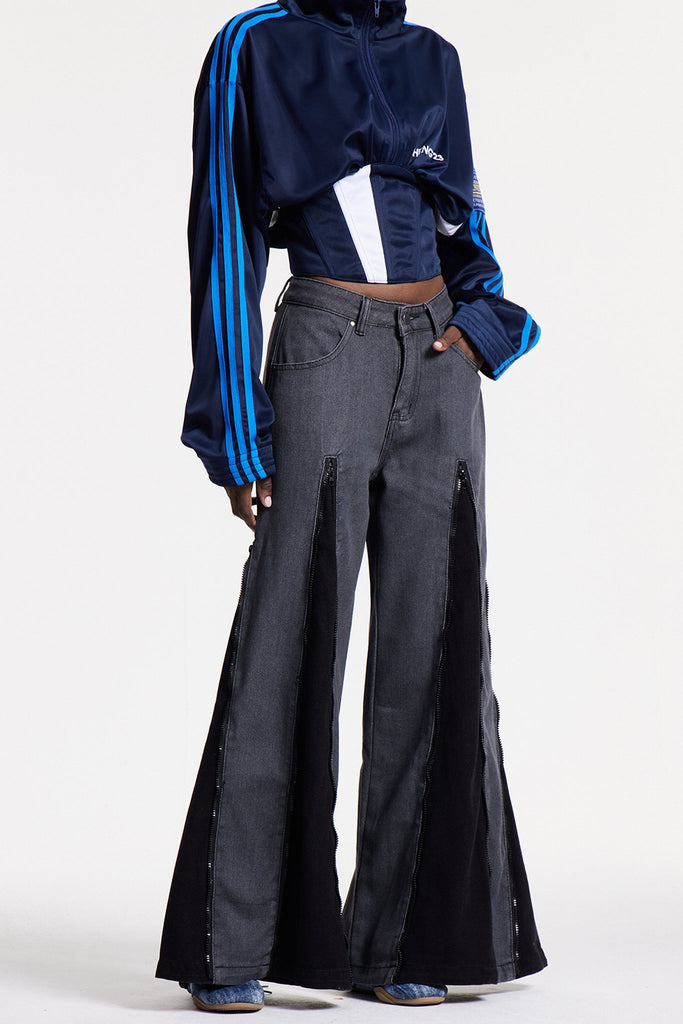 Chrizanne Deconstruct Wide Leg Jeans - Stylish beautiful dress for special occasions | Buy Online