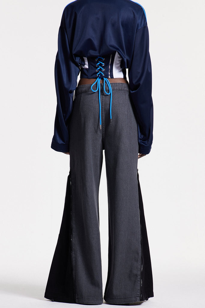 Stylish beautiful dress | Chrizanne Deconstruct Wide Leg Jeans - Ideal for special occasions