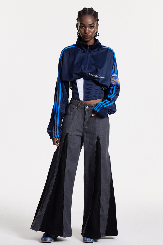 Stylish blue dress | Capricia Stripe Lace Up Top In Blue - Ideal for special occasions