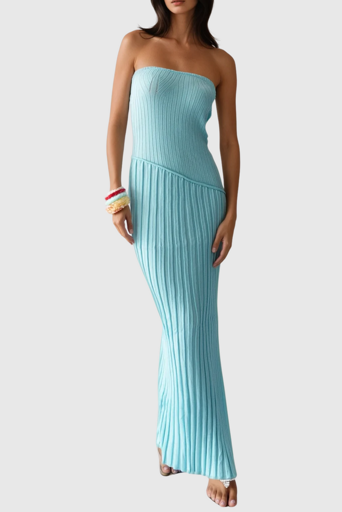 Stylish beautiful dress | Cilka Strapless Stripe Knit Maxi Dress - Ideal for special occasions
