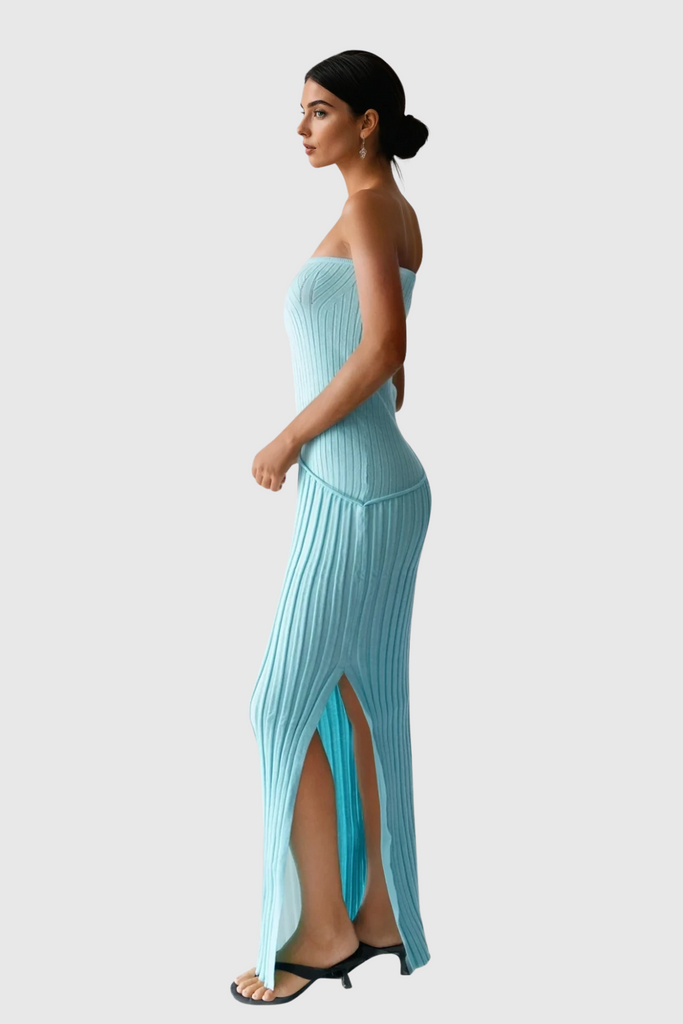 Shop  beautiful dress - Perfect for special occasions | Cilka Strapless Stripe Knit Maxi Dress