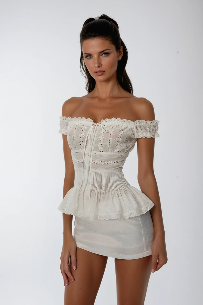 Shop  beautiful dress - Perfect for special occasions | Cipactli Off Shoulder Ruch Top