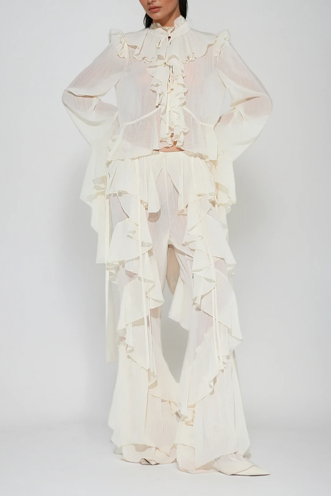 Cirila Ruffle Pants Set - Stylish beautiful dress for special occasions | Buy Online