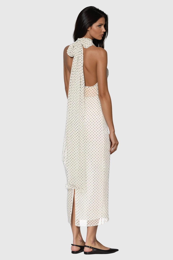 Stylish beautiful dress | Cismaan Dot Scarf Maxi Dress - Ideal for special occasions