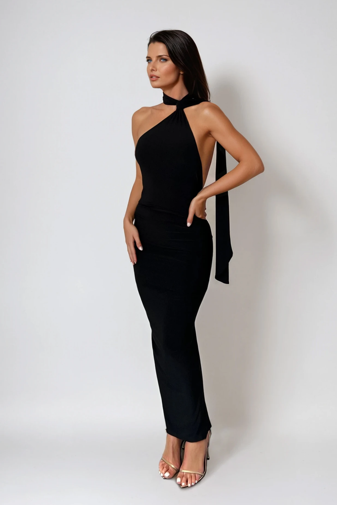 Stylish beautiful dress | Cissy Backless Scarf Maxi Dress - Ideal for special occasions