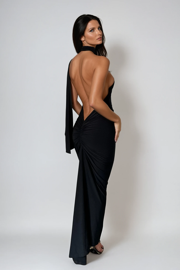 Shop  beautiful dress - Perfect for special occasions | Cissy Backless Scarf Maxi Dress