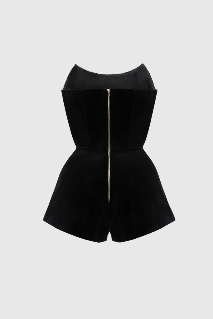 Shop  beautiful dress - Perfect for special occasions | Claretta Strapless Lace Playsuit