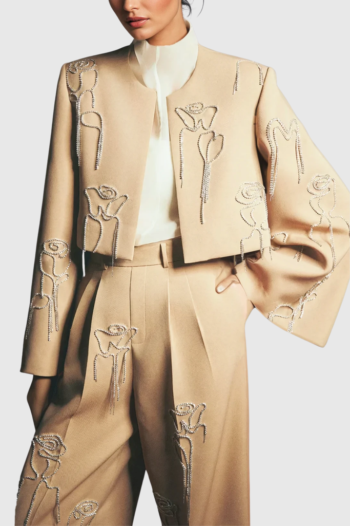 Shop  beautiful dress - Perfect for special occasions | Clarisa Rhinestone Chain Pants Set