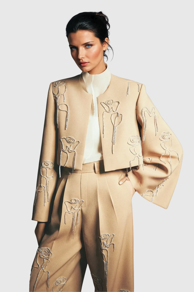 Shop  beautiful dress - Perfect for special occasions | Clarisa Rhinestone Chain Pants Set