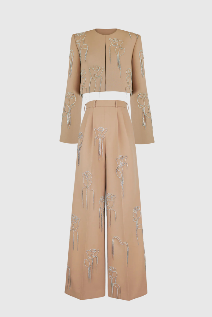 Clarisa Rhinestone Chain Pants Set - Stylish beautiful dress for special occasions | Buy Online