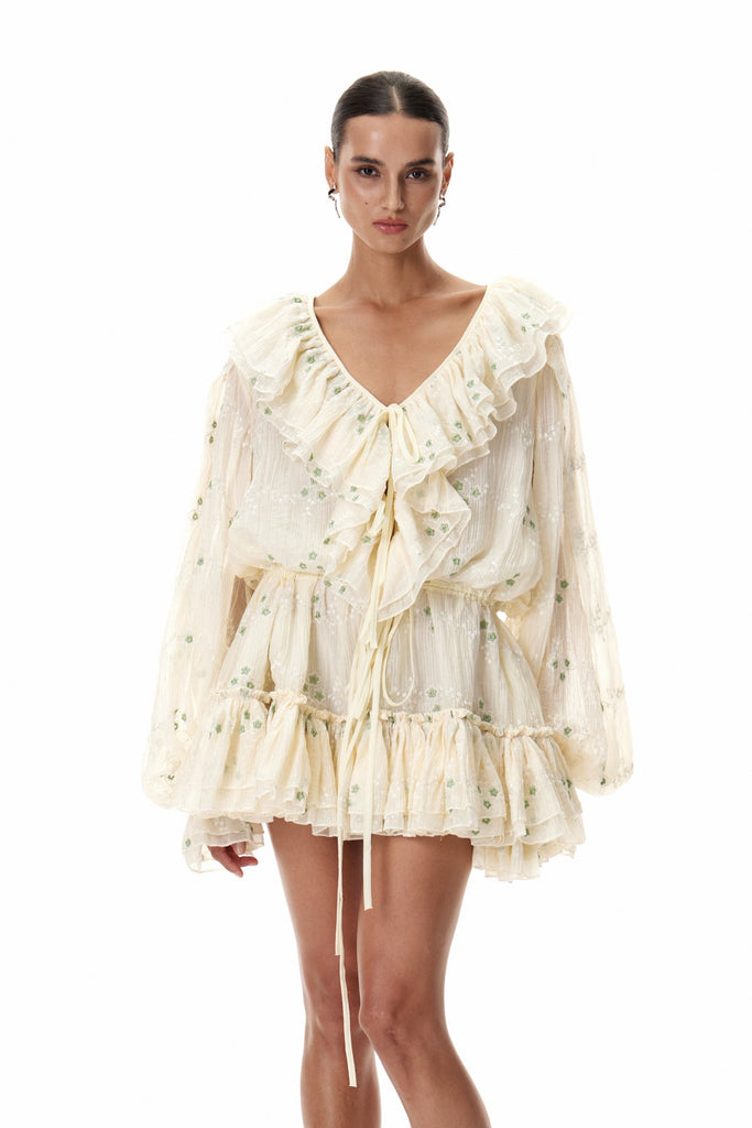 Shop  beautiful dress - Perfect for special occasions | Claudia Balloon Sleeve Ruffle Mini Dress